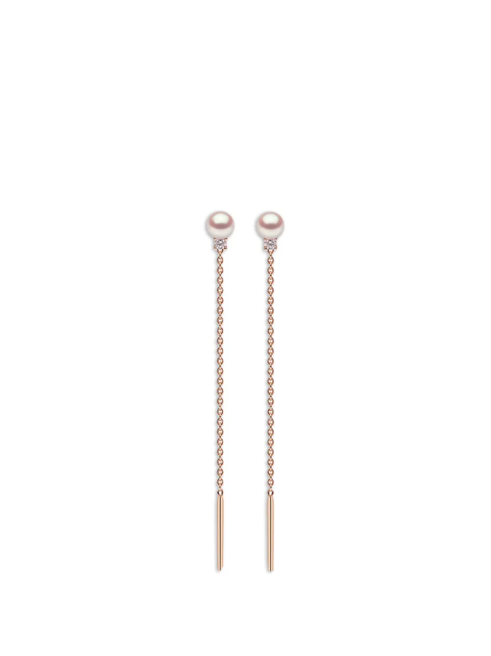 Yoko London 18K rose-gold pearl-embellished earrings - Rosa