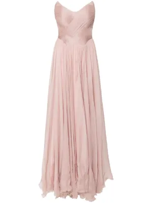 slim fit dress slacks Christian koehlert  Maxi Glitter Plisse Dress  Ball gowns  Beige