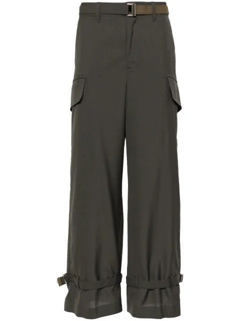 sacai pantalones cargo con diseño ancho
