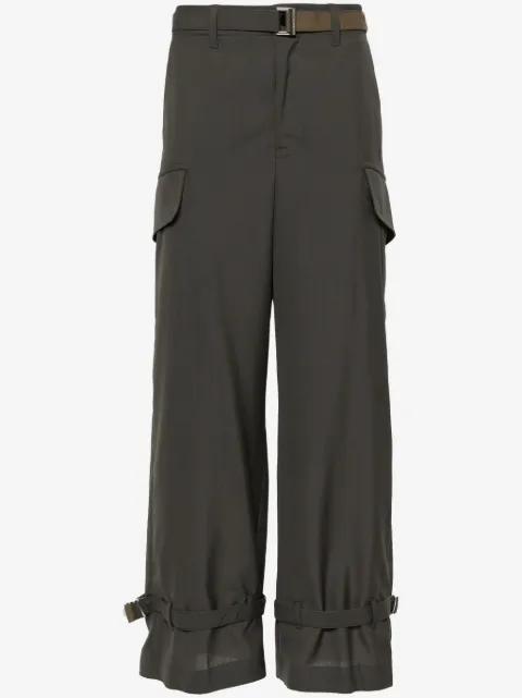 sacai pantalones cargo con diseño ancho