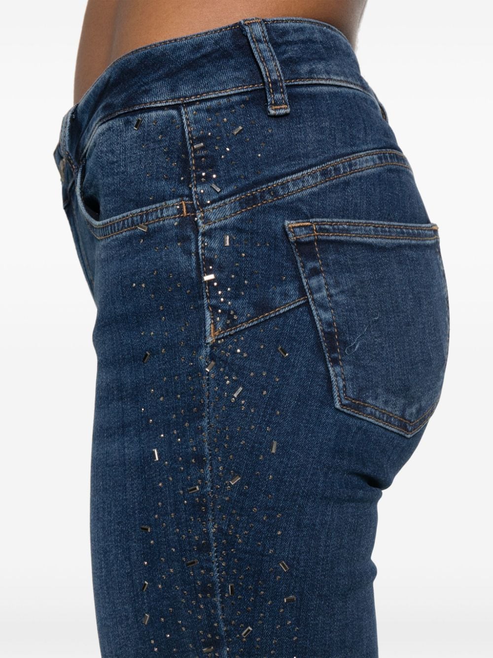 Shop Liu •jo Bottom Up Jeans In Blue