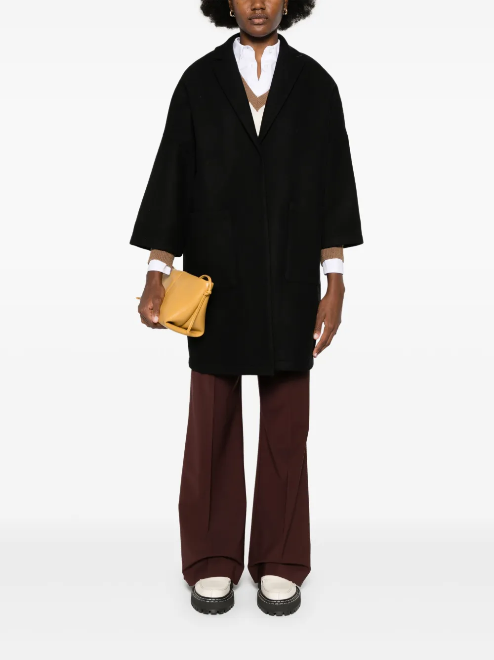 Semicouture single-breasted coat - Zwart