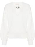 LIU JO buckle-strap sweater - White