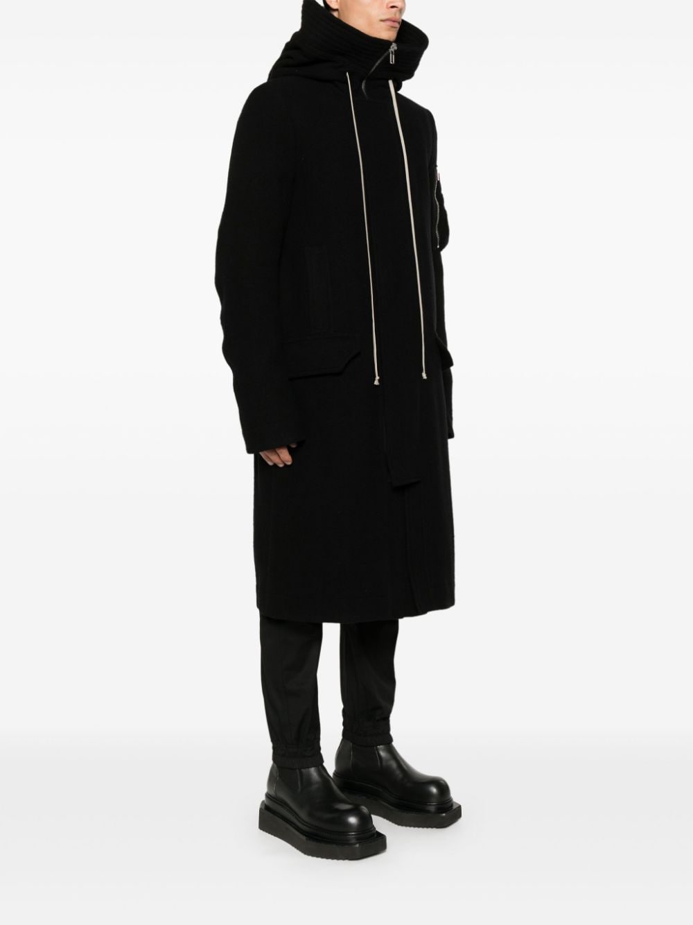 Shop Rick Owens Megaparka Coat In Black