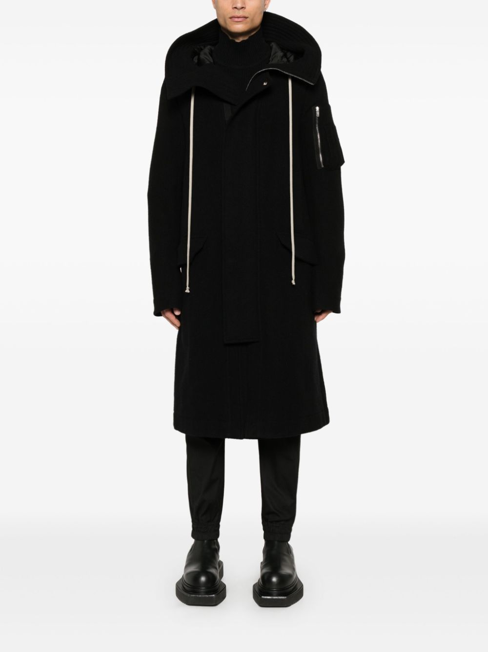 Shop Rick Owens Megaparka Coat In Black