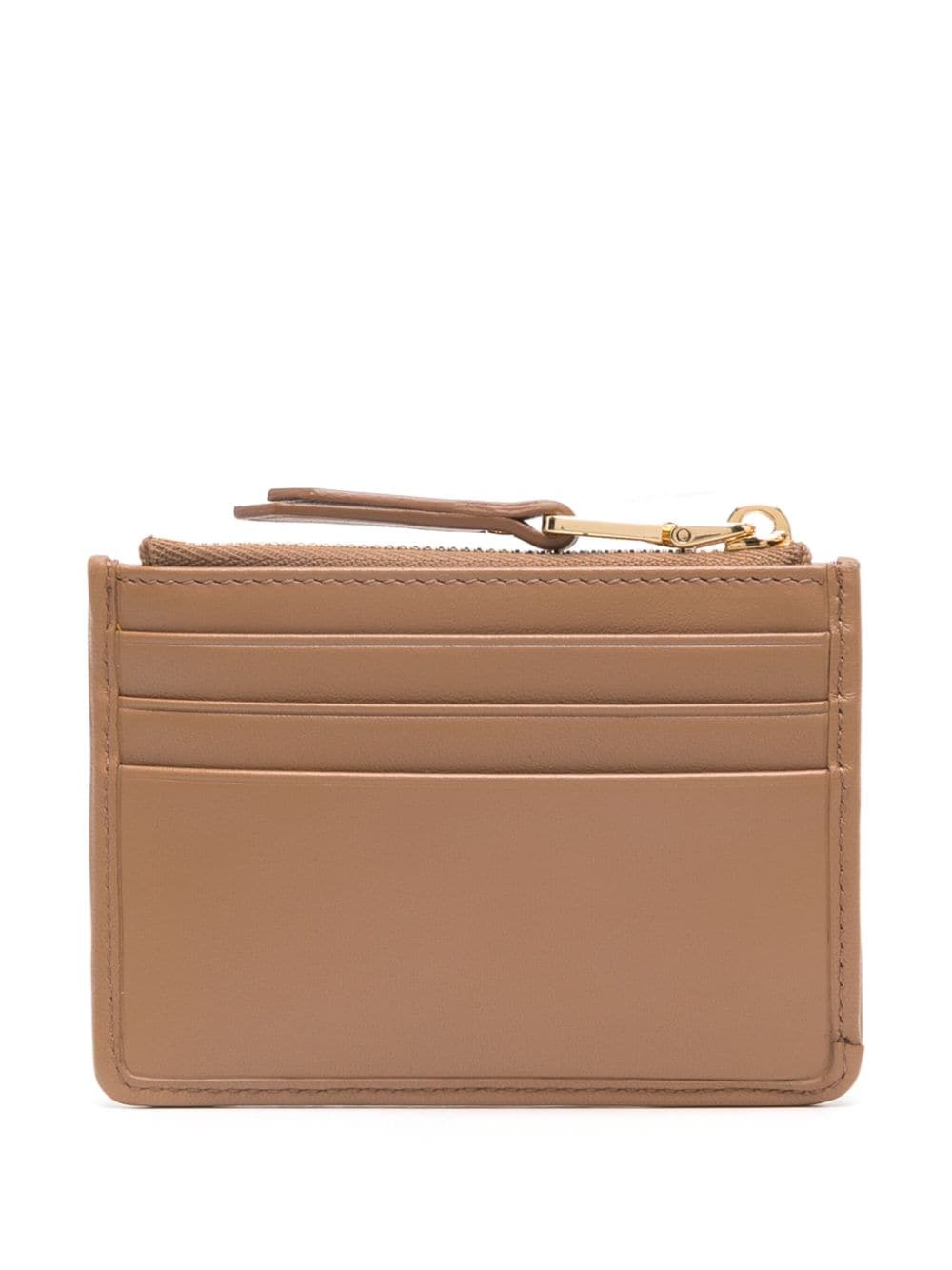 Miu Miu Portemonnee met logoplakkaat - Beige