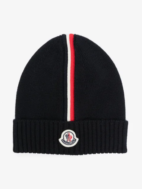 Moncler Enfant logo-appliqué beanie