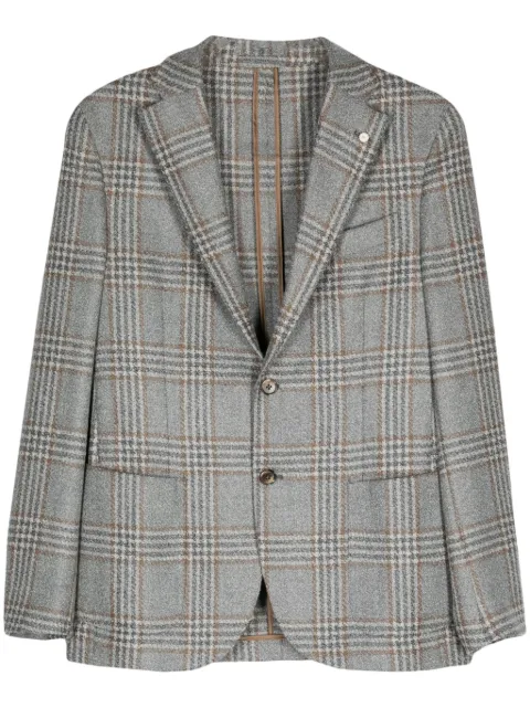 LUIGI BIANCHI MANTOVA blazer con motivo de cuadros tartán