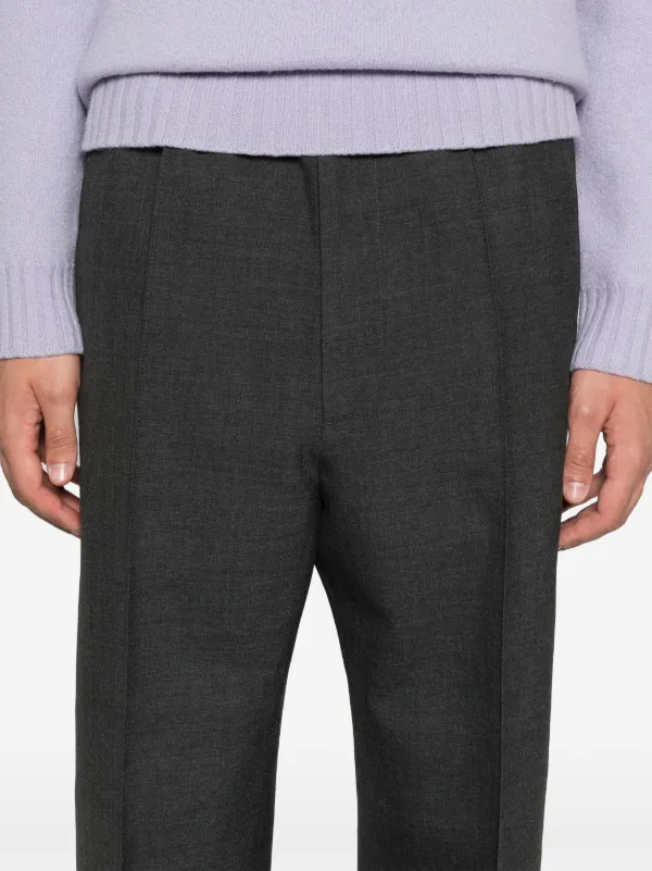 【関税・送料込み】LANVIN PANTS SAGE VIRGIN WOOL PANTS Wide-leg Cuffed Wool Pants | Lanvin