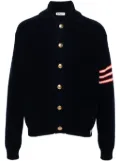 Bally logo-engraved buttons cardigan - Blue