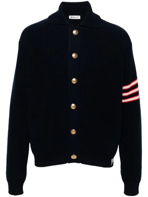 Bally logo-engraved buttons cardigan