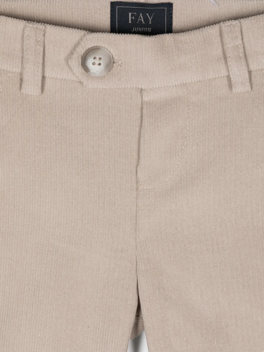 Fay Kids Ribfluwelen broek Beige