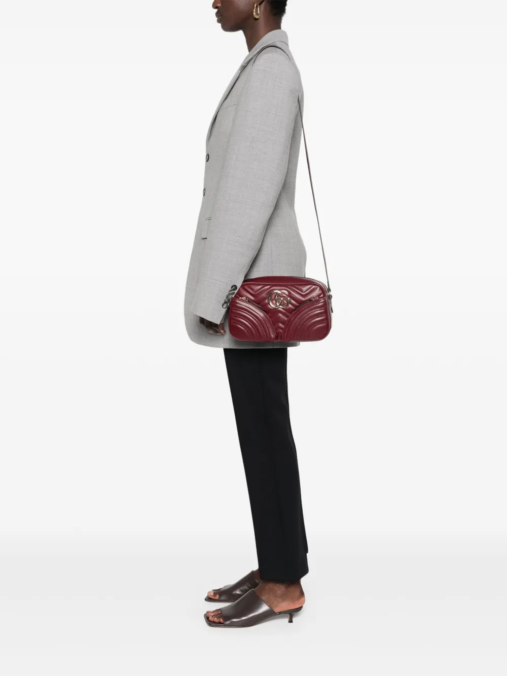 Gucci GG Marmont kleine schoudertas - Rood