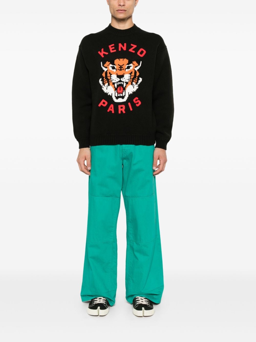 Kenzo Lucy Tiger sweater - Zwart