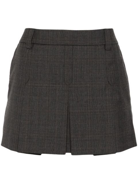 Miu Miu logo-patch mini skirt