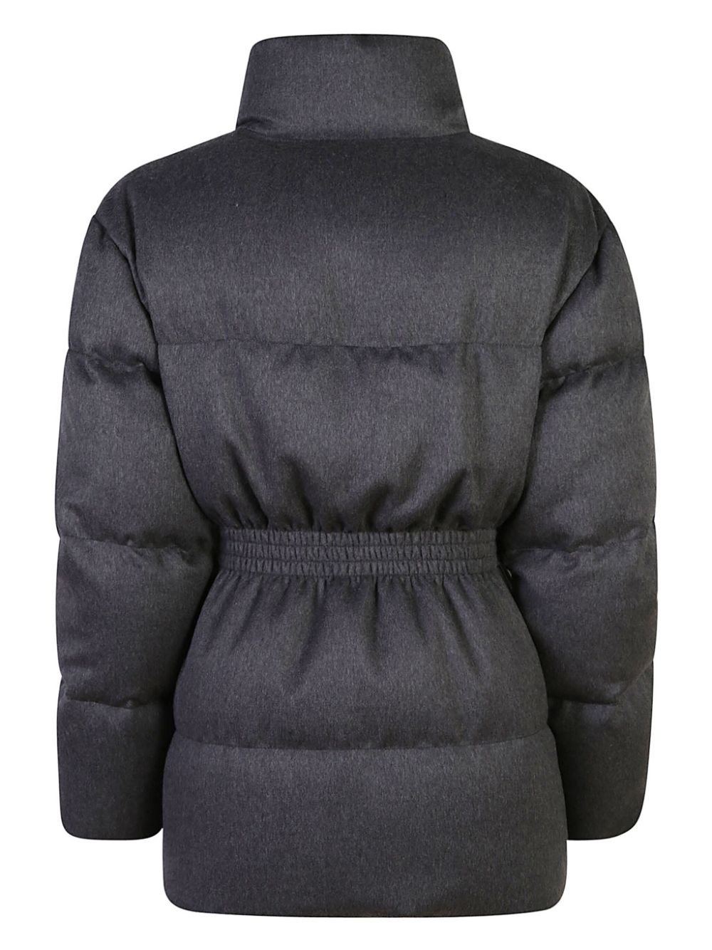 Prada belted puffer jacket - Grijs