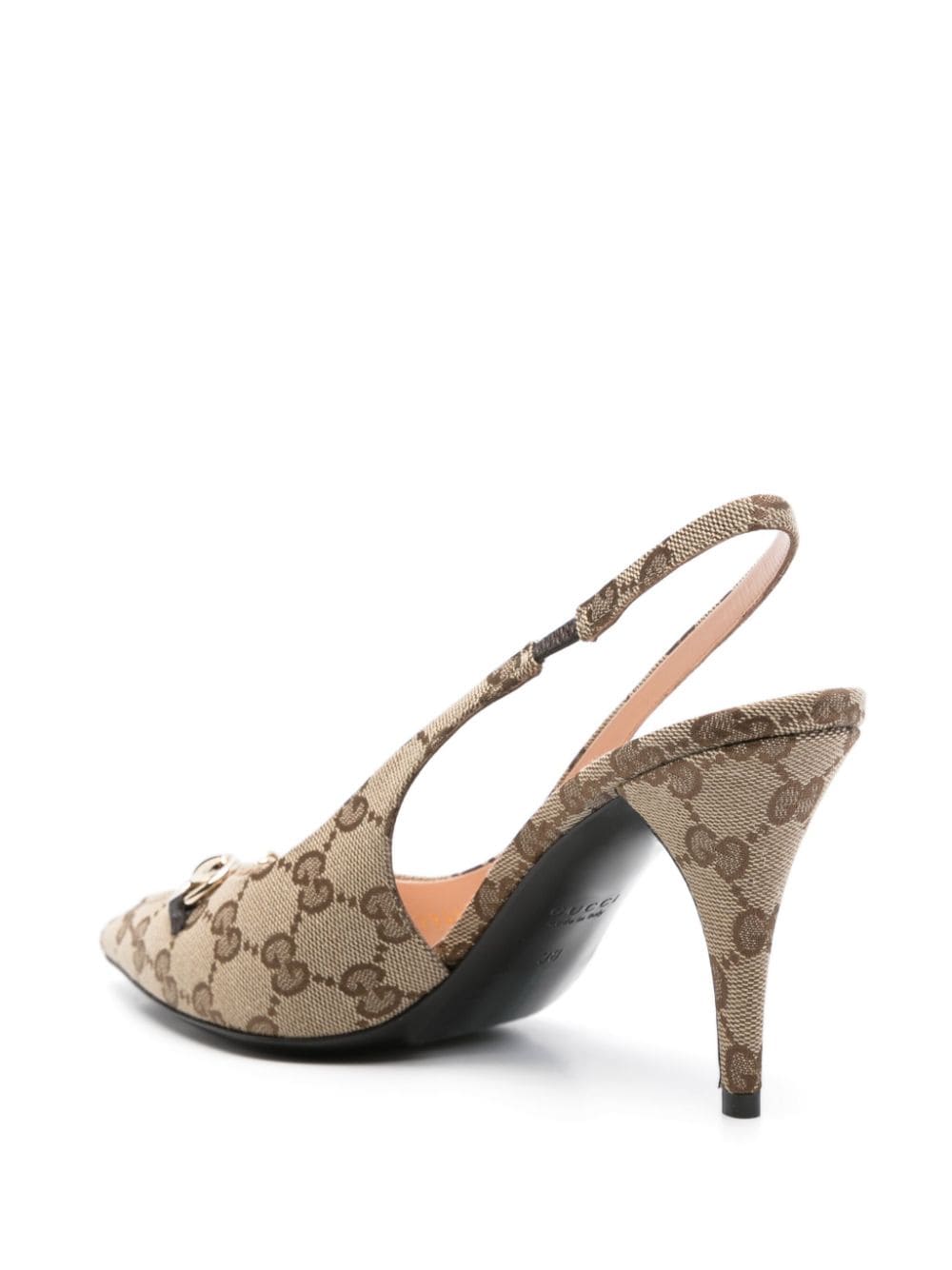 Shop Gucci 85mm Horsebit-detail Pumps In Neutrals