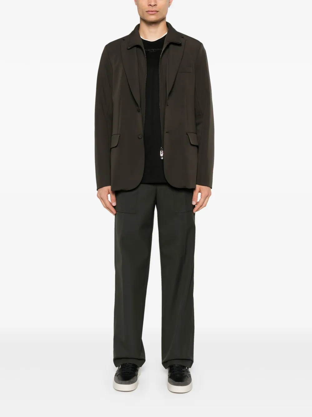 Emporio Armani layered blazer - Groen
