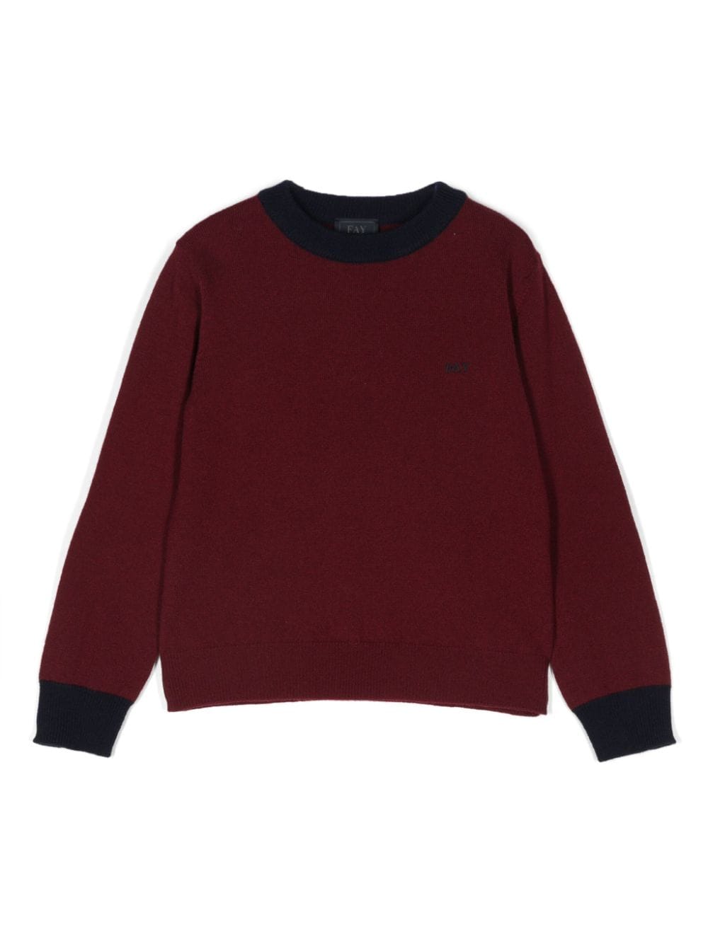 Shop Fay Logo-embroidered Sweater In Red