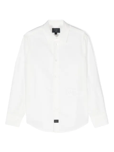 Fay Kids logo-patch shirt