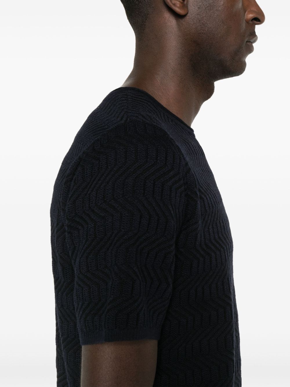 Emporio Armani zigzag-pattern sweater Men