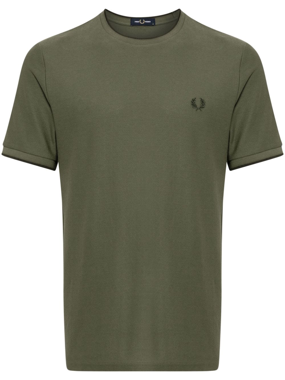 Shop Fred Perry Logo-embroidered T-shirt In Green