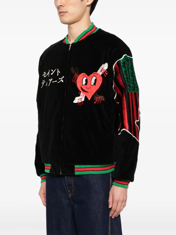 SAINT MXXXXXX x Sukajyan Reversible Bomber Jacket | Black | FARFETCH