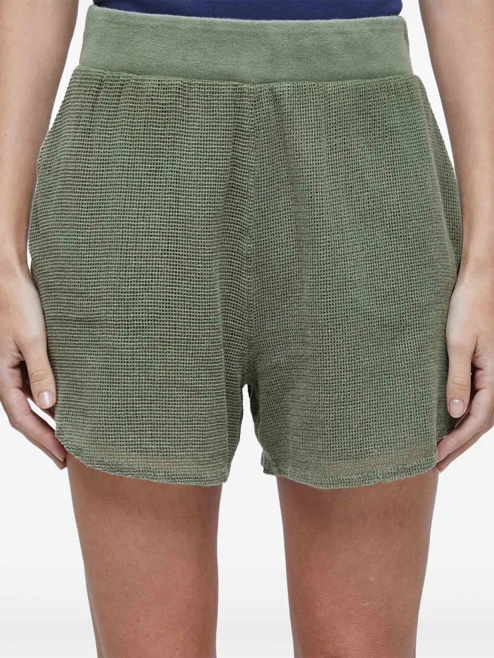 Osklen Shorts met mesh textuur Groen