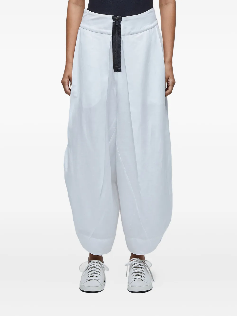 Osklen pleated panelled trousers Wit