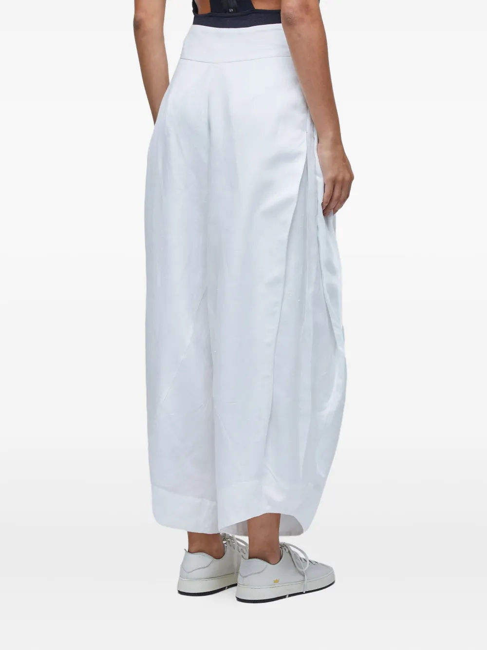 Osklen pleated panelled trousers Wit