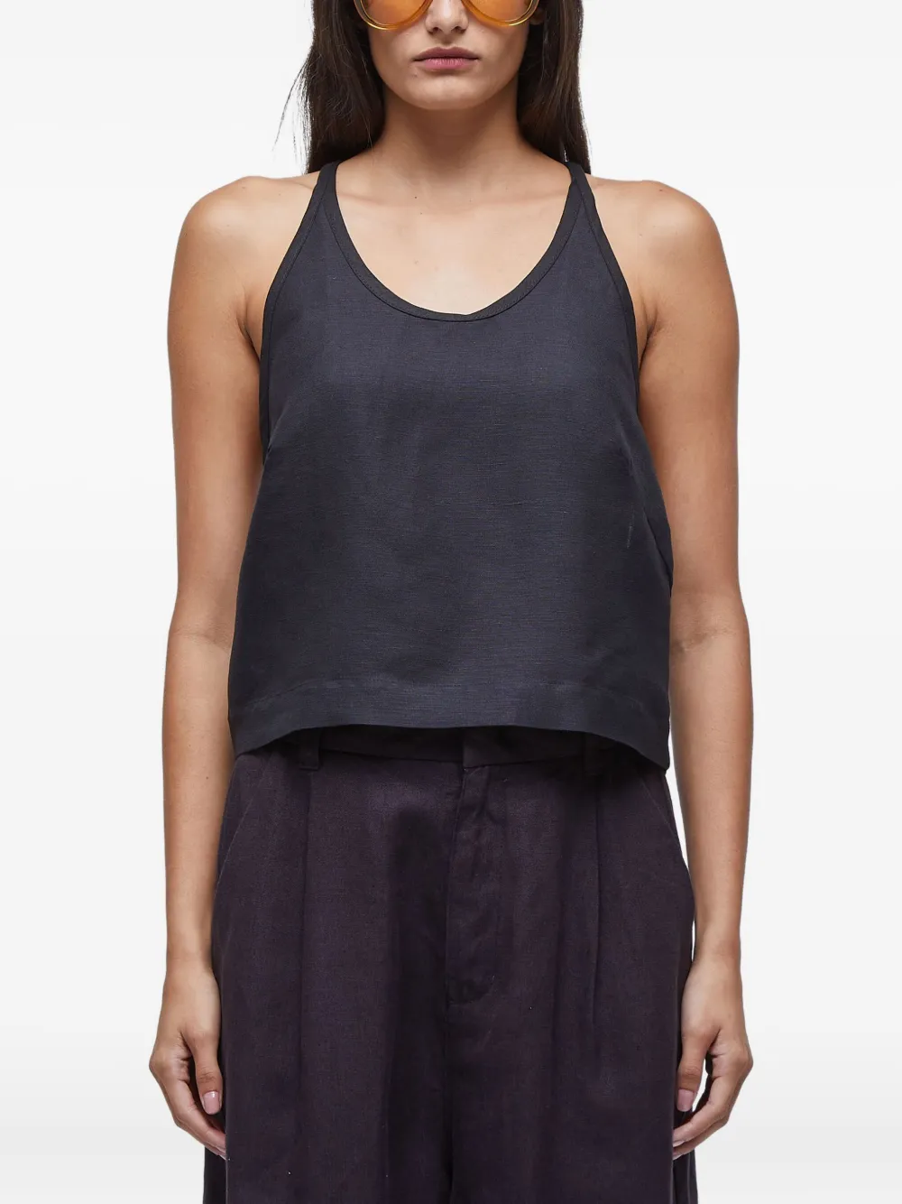 Osklen Tanktop met gekruiste bandjes Zwart