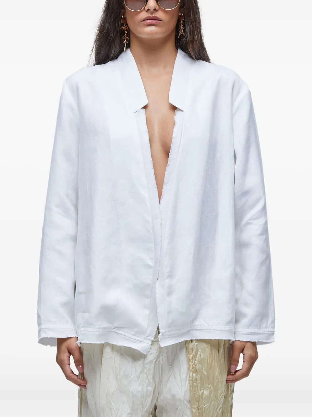 Osklen Linnen blazer Wit