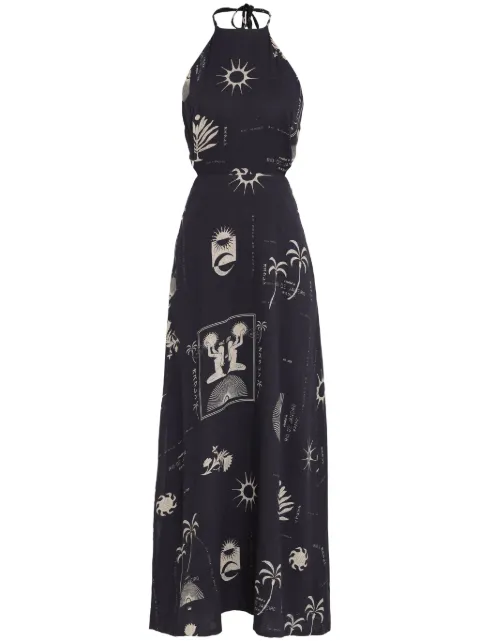 Osklen Vestido longo frente única
