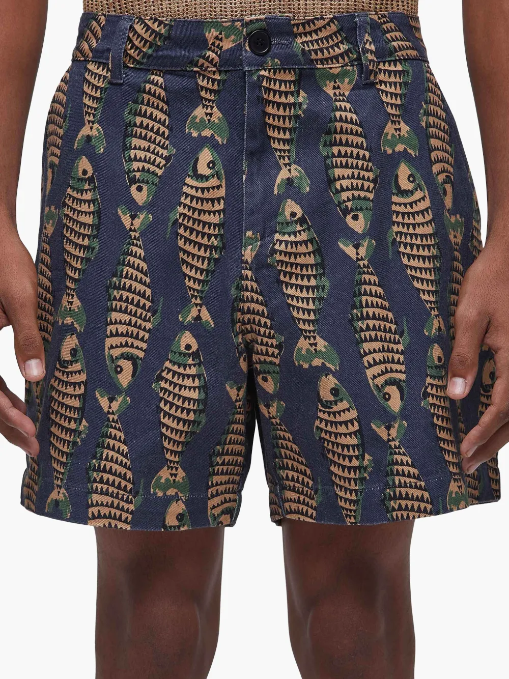 Osklen Fish-print Bermuda Shorts In Blue