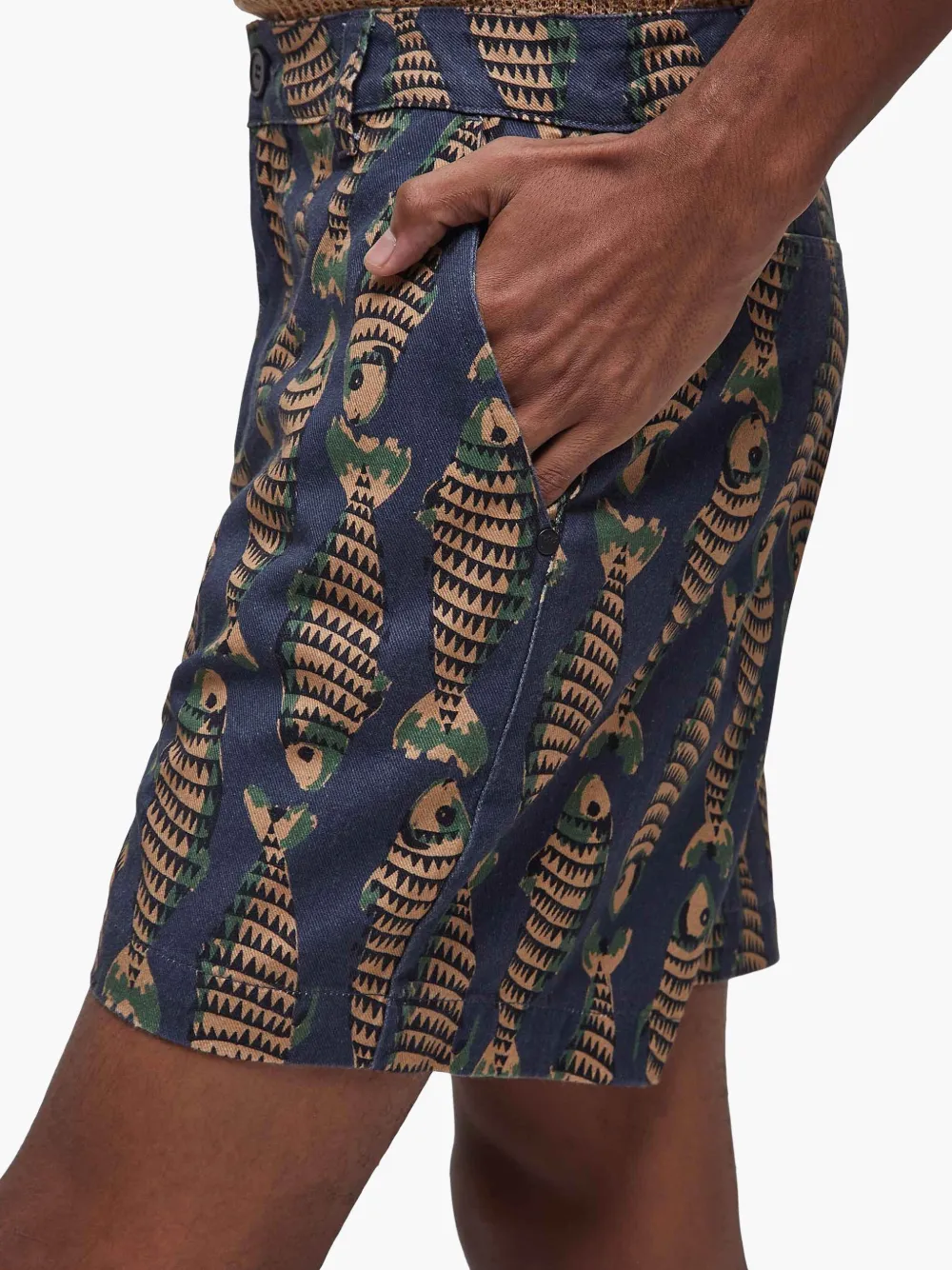 Osklen Fish-print Bermuda Shorts In Blue