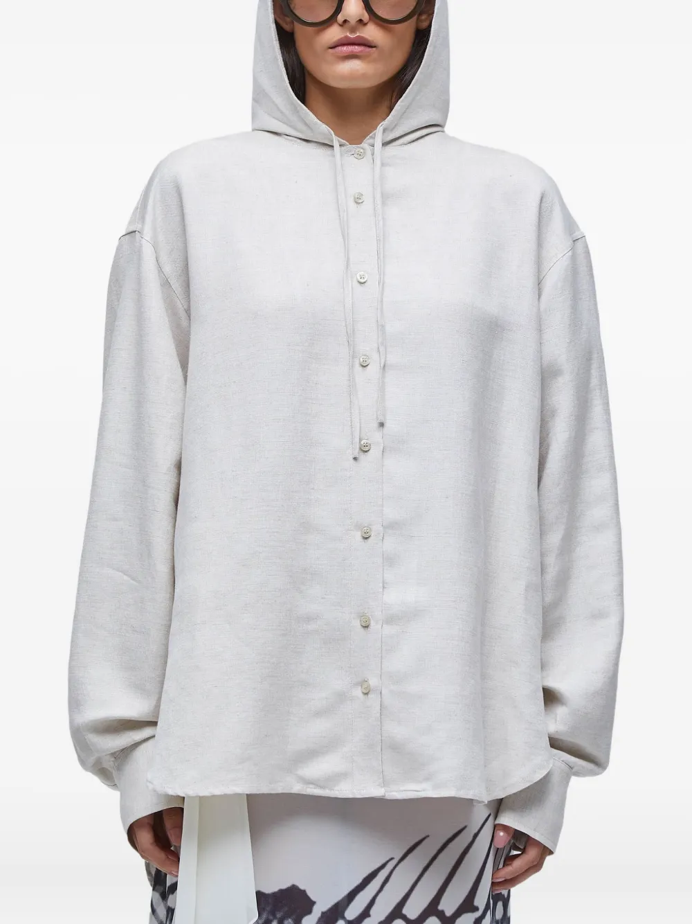Osklen Blouse met capuchon Beige