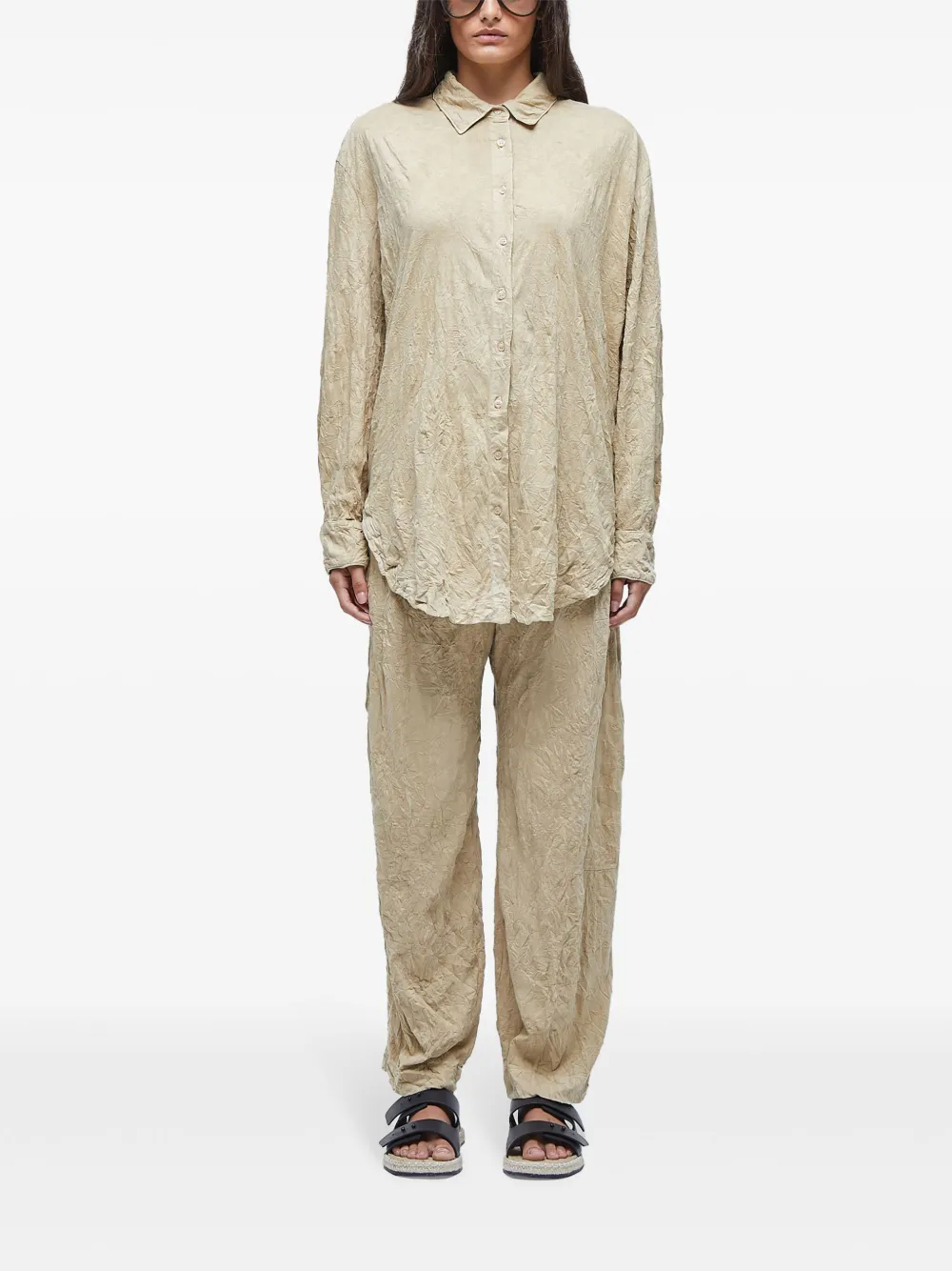 Osklen Gekreukte broek - Beige