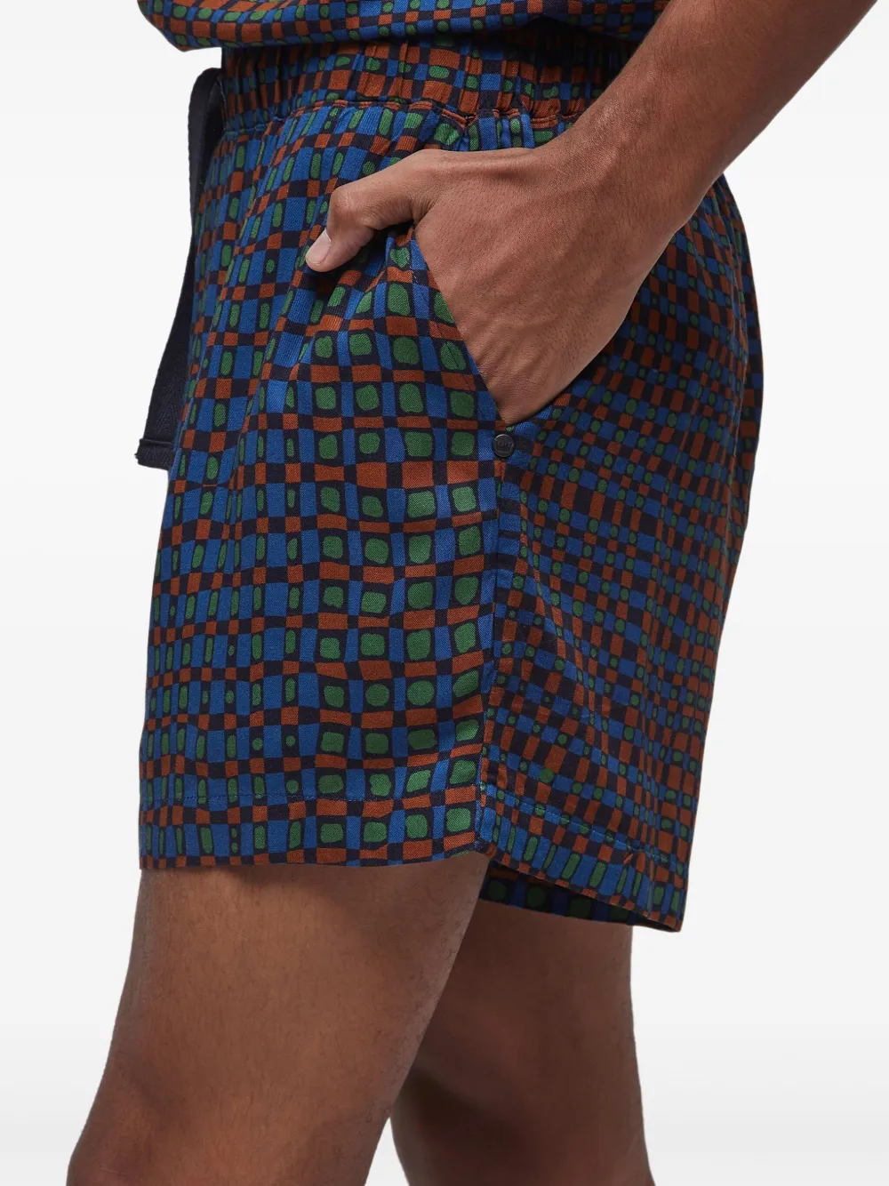 Osklen graphic-print shorts Blauw