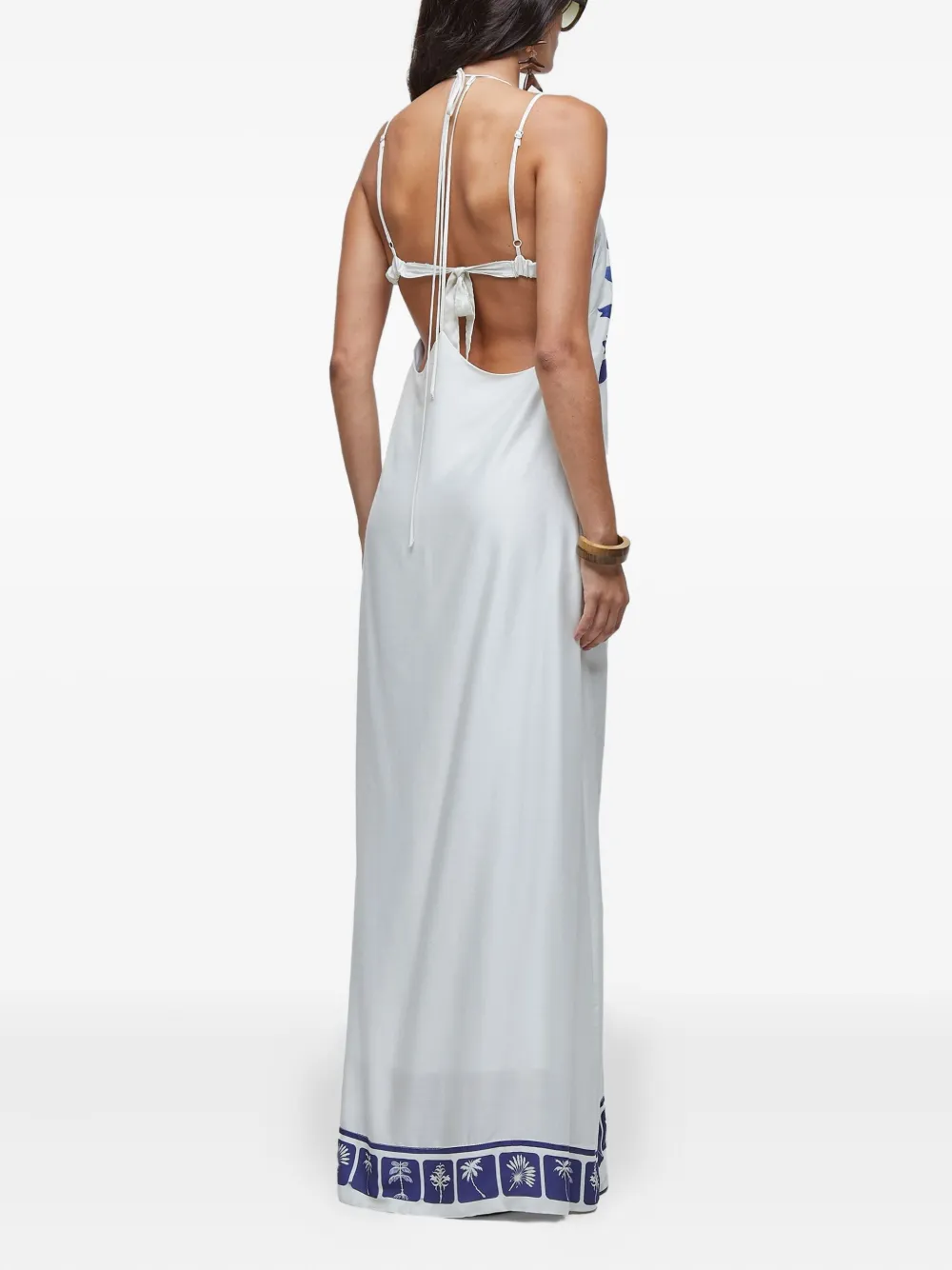 Osklen Maxi-jurk met palmprint Wit