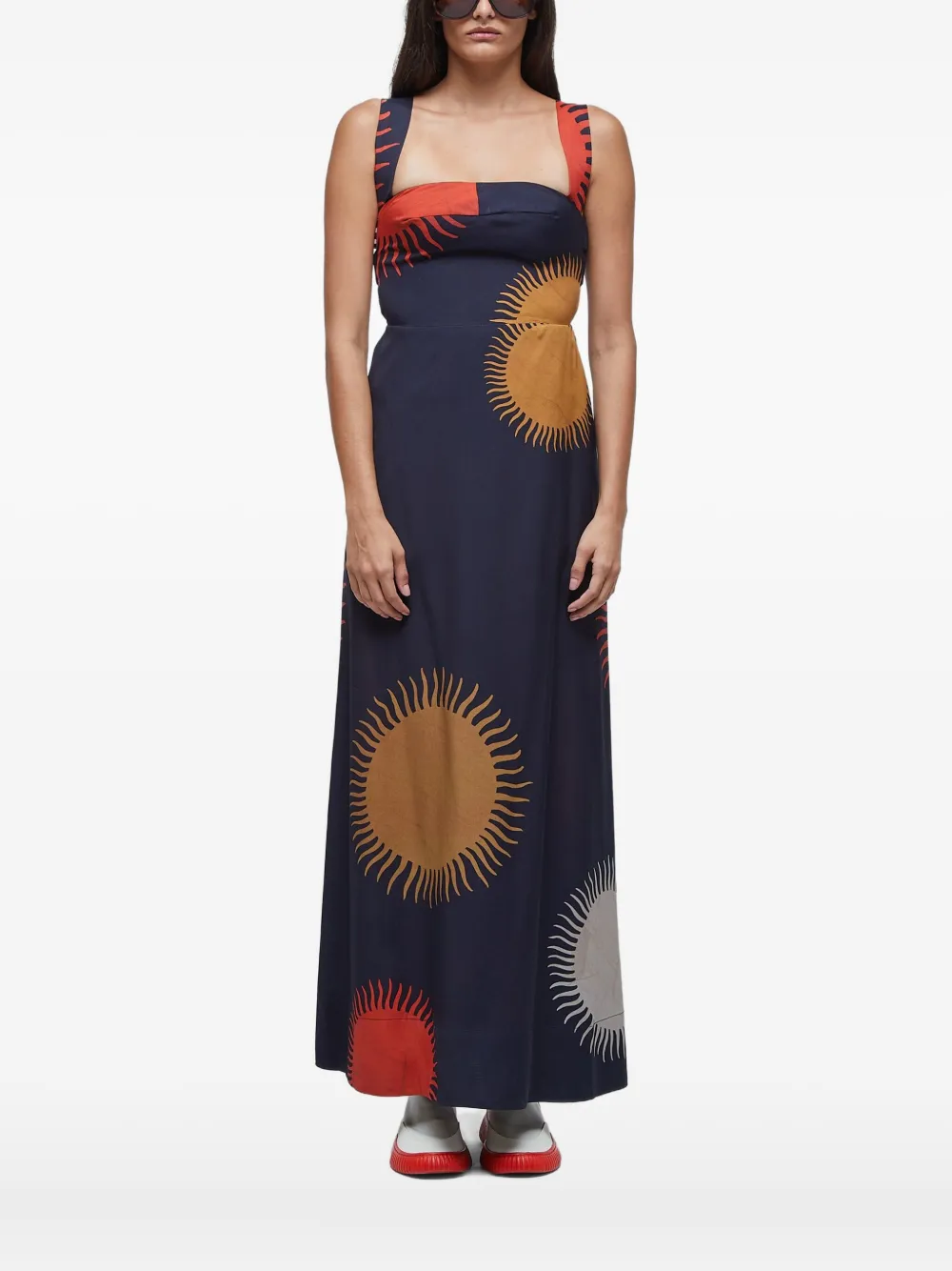 Osklen Jurk met zonprint Blauw