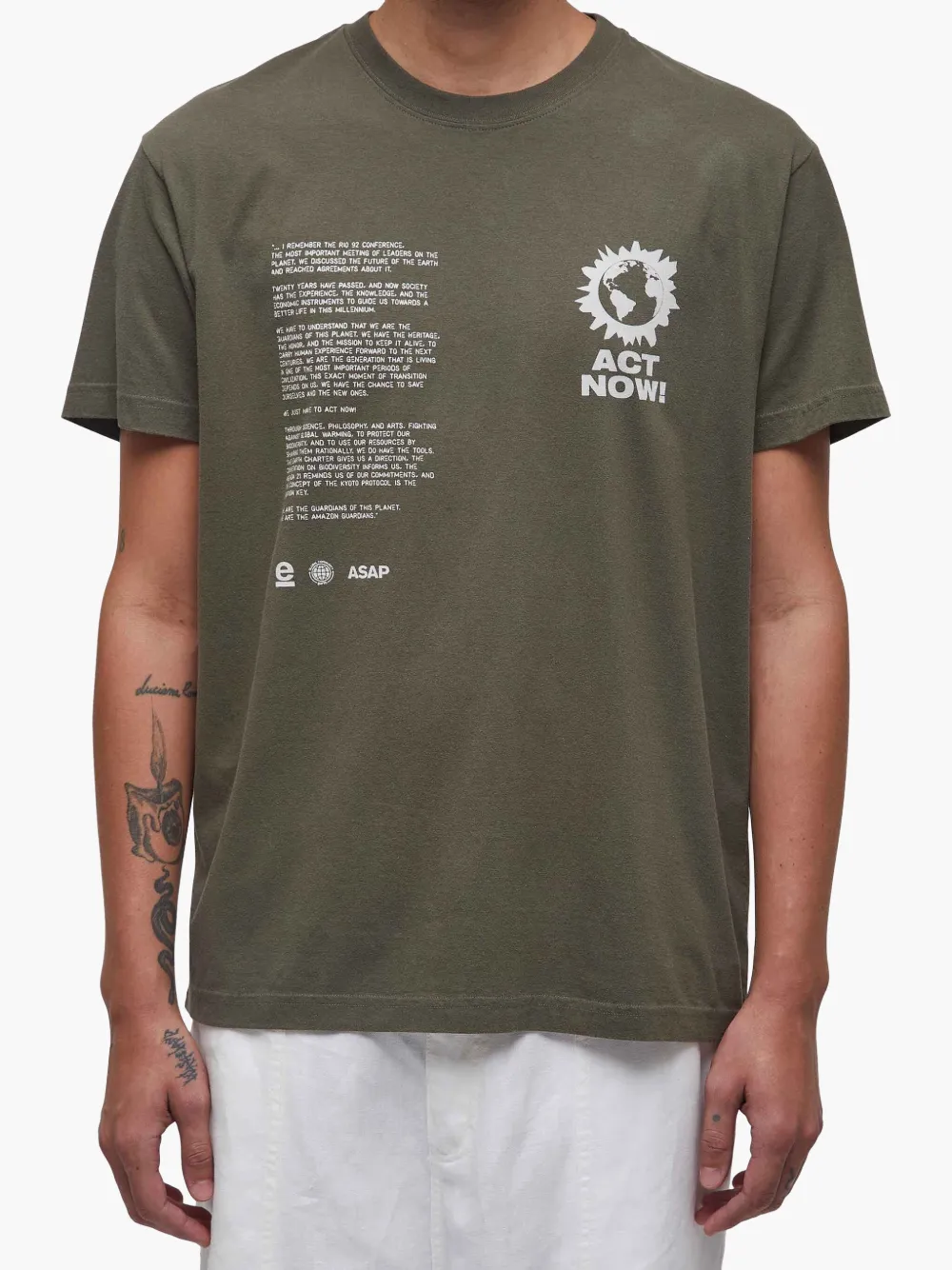 Osklen Vintage Act Now Forest MC T-shirt Groen