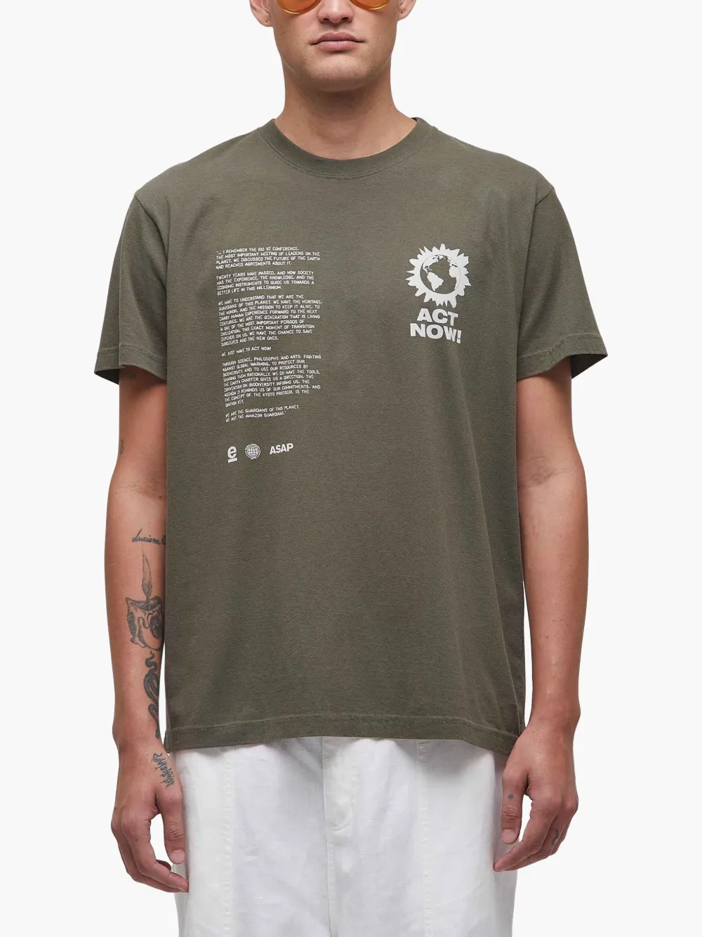 Osklen Vintage Act Now Forest MC T-shirt Groen