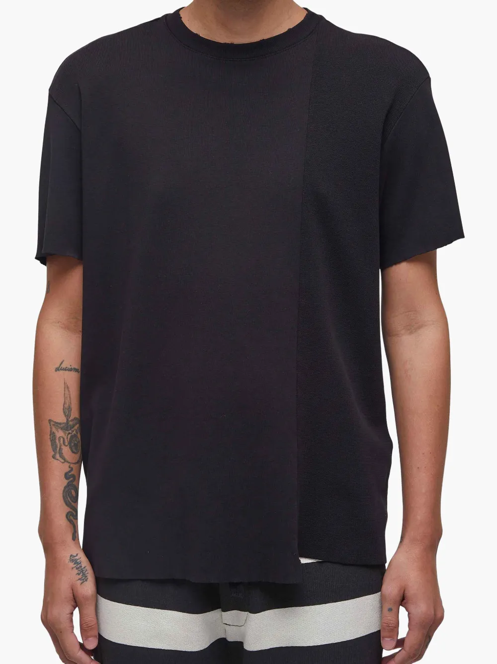 Osklen Mix Assimetrica T-shirt Zwart