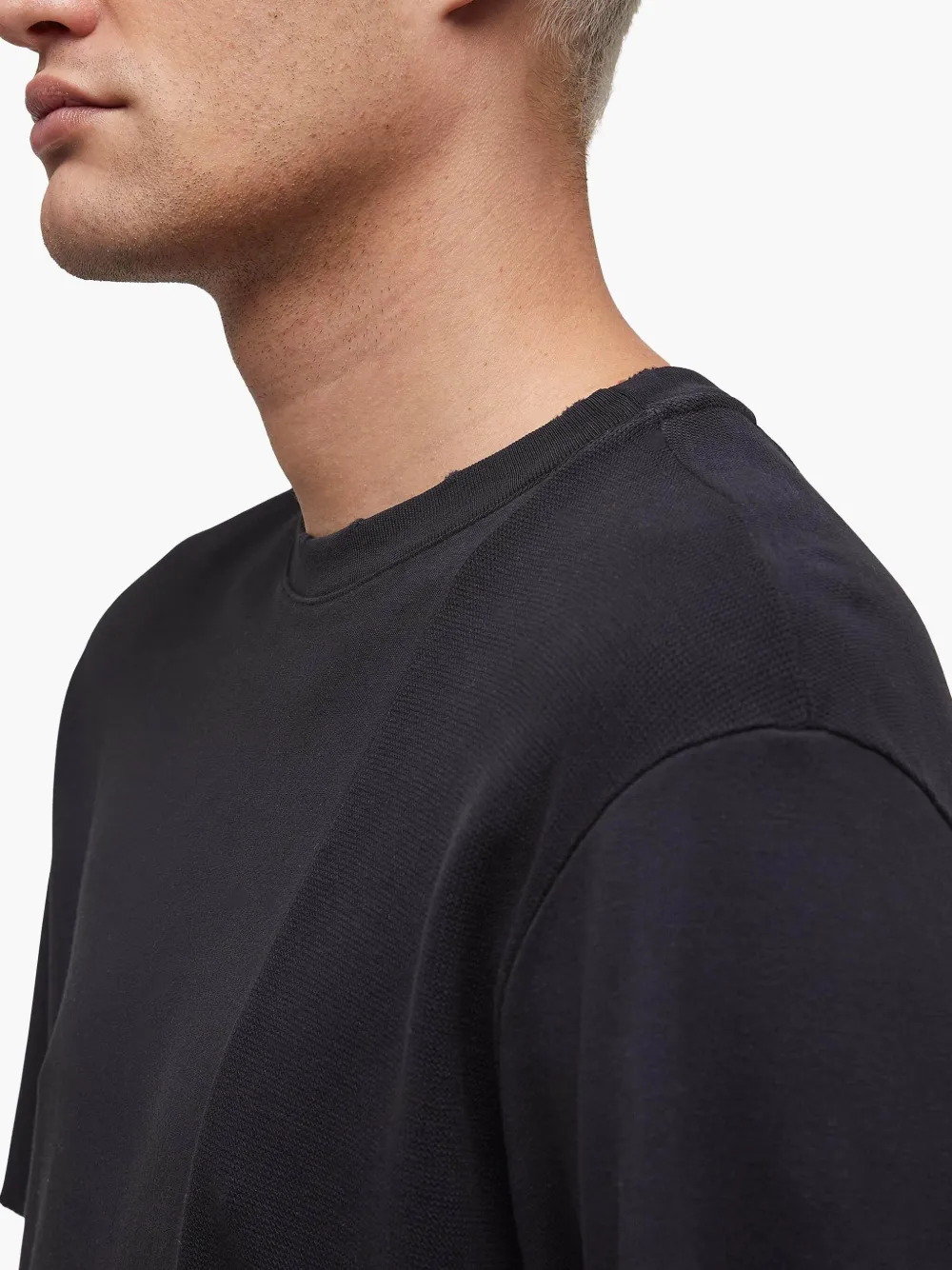 Osklen Mix Assimetrica T-shirt Zwart