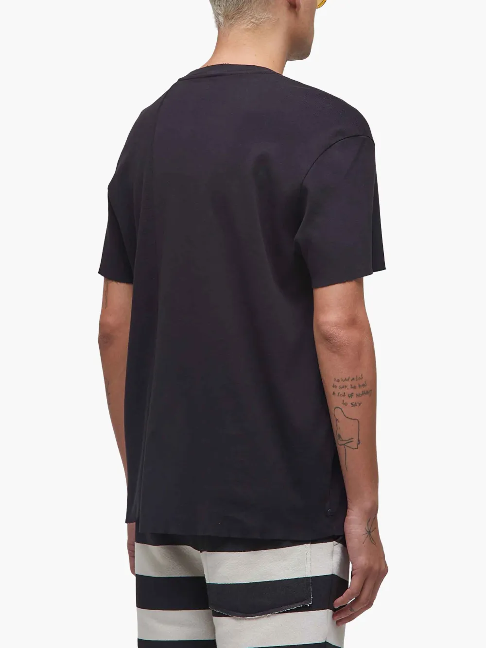 Osklen Mix Assimetrica T-shirt Zwart