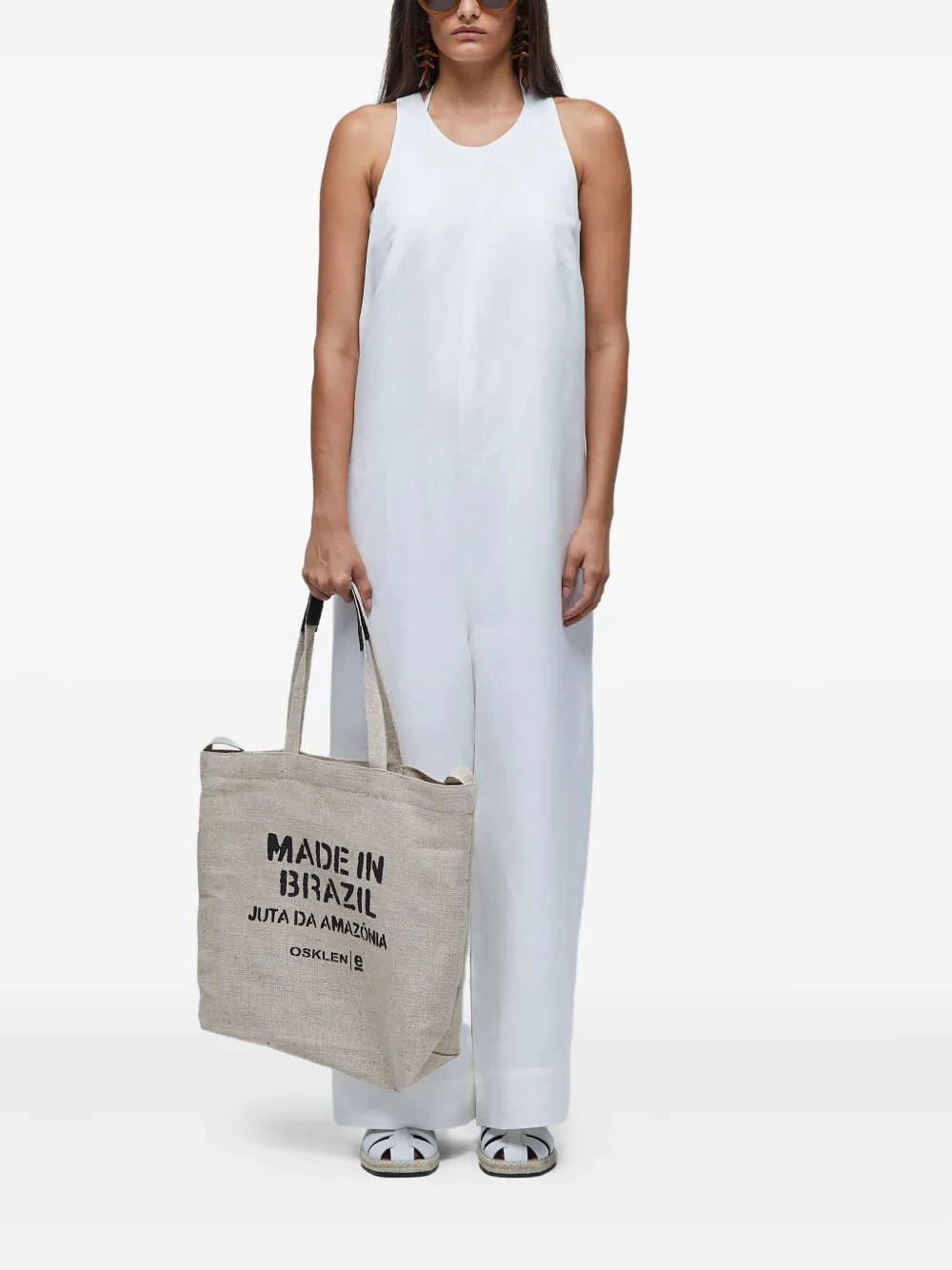 Osklen Nadador halterneck jumpsuit Wit