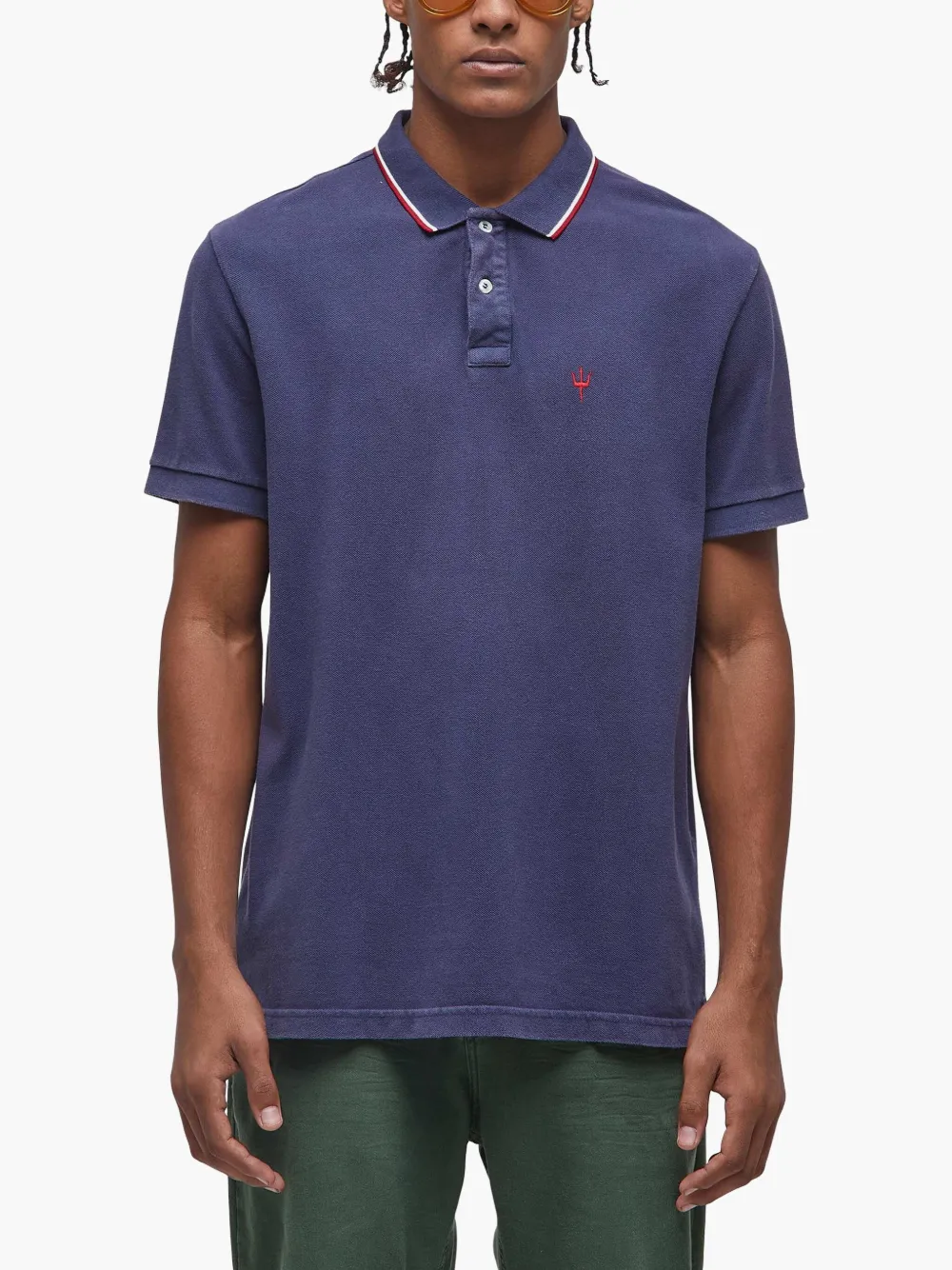 Osklen Tridente poloshirt Blauw