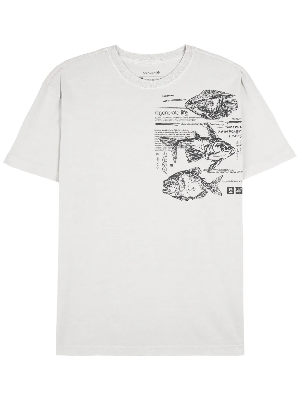 Osklen Camiseta Amazon Fishes | Neutro | Image 1