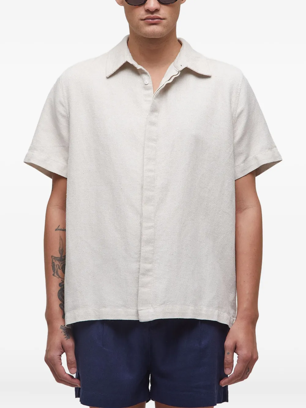 Osklen Linnen overhemd Beige