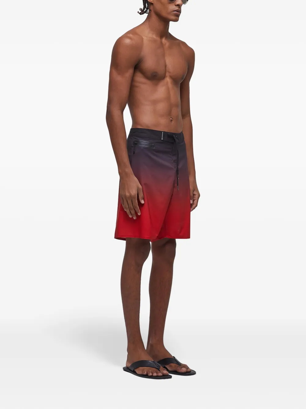 Osklen Surf Pro bermuda zwembroek met kleurverloop Rood